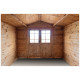 Gartenhaus aus Massivholz 9m² TOP 28mm kesseldruckimprägniert in Braun - Gardy Shelter