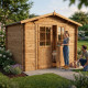 Gartenhaus aus Massivholz 9m² TOP 28mm kesseldruckimprägniert in Braun - Gardy Shelter