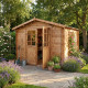 Gartenhaus aus Massivholz 9m² TOP 28mm kesseldruckimprägniert in Braun - Gardy Shelter