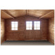 Gartenhaus aus Massivholz 12m² TOP 28mm kesseldruckimprägniert in Braun - Gardy Shelter - mit Fenster