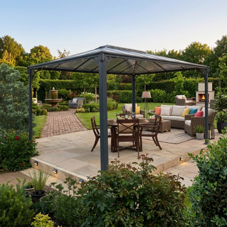 Pavillon Martinique 4300 aus Aluminium und Polycarbonat 430x295,5cm - CANOPIA by Palram