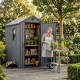 Gartenhaus aus Kunststoff in grauer Altholzoptik 2,3m² Darwin 46 + Fußboden - Keter