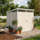 Gartenhaus aus Kunststoff 4,10m² beige mit Pultdach Skylight + Fußboden - Jobu
