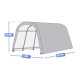 Zerlegbare Garage 6,1x3m - 18,3m² aus verzinktem Stahl + PES und Polyethylen in Grau - Jôbu