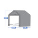 Zerlegbares Gartenhaus 3x1,8m - 5,4m² aus verzinktem Stahl + PES und Polyethylen in Grau - Jôbu