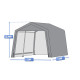 Zerlegbares Gartenhaus 3x3m - 9m² aus verzinktem Stahl + PES und Polyethylen in Grau - Jôbu