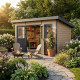 Gartenhaus aus WPC 28mm, Holzoptik braun, 386x292cm PREMIUM - Woodlife Garden