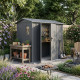 Gartenhaus Roka 4,08m² aus verzinktem Stahl + Verankerungskit - X-Metal
