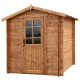 Gartenhaus aus Massivholz 4m² TOP 28mm kesseldruckimprägniert in Braun - Gardy Shelter