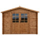 Gartenhaus aus Massivholz 6m² TOP 28mm kesseldruckimprägniert in Braun - Gardy Shelter