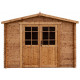 Gartenhaus aus Massivholz 6m² TOP 19mm kesseldruckimprägniert in Braun - Gardy Shelter