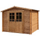 Gartenhaus aus Massivholz 6m² TOP 19mm kesseldruckimprägniert in Braun - Gardy Shelter