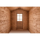 Gartenhaus aus Massivholz 4m² TOP 19mm kesseldruckimprägniert in Braun - Gardy Shelter
