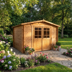 Gartenhaus aus Massivholz 6m² TOP 19mm kesseldruckimprägniert in Braun - Gardy Shelter