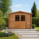 Gartenhaus aus Massivholz 6m² TOP 19mm kesseldruckimprägniert in Braun - Gardy Shelter