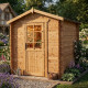 Gartenhaus aus Massivholz 4m² TOP 19mm kesseldruckimprägniert in Braun - Gardy Shelter