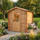 Gartenhaus aus Massivholz 4m² TOP 19mm kesseldruckimprägniert in Braun - Gardy Shelter