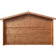Gartenhaus aus Massivholz 16m² TOP 44mm kesseldruckimprägniert in Braun - Gardy Shelter