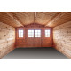 Gartenhaus aus Massivholz 16m² TOP 44mm kesseldruckimprägniert in Braun - Gardy Shelter