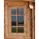 Gartenhaus aus Massivholz 16m² TOP 44mm kesseldruckimprägniert in Braun - Gardy Shelter