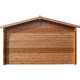 Gartenhaus aus Massivholz 12m² TOP 44mm kesseldruckimprägniert in Braun - Gardy Shelter