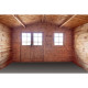 Gartenhaus aus Massivholz 12m² TOP 44mm kesseldruckimprägniert in Braun - Gardy Shelter