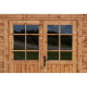 Gartenhaus aus Massivholz 12m² TOP 44mm kesseldruckimprägniert in Braun - Gardy Shelter