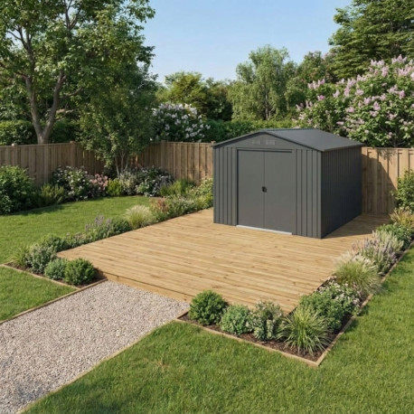 Fundament-Set aus druckimprägniertem Holz 30 m² zum Aufstellen eines Gartenhauses – Noviss