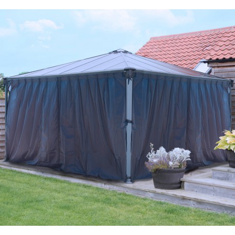 Vorhang aus grauem Polyester für Pergola Palermo 4300 - Palram