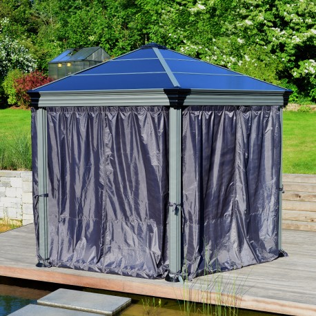 Vorhang aus Polyester grau für Pavillon Roma und Monaco - CANOPIA by Palram