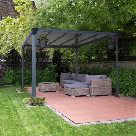 Pavillon Milano 3000 aus Aluminium und Polycarbonat 309x309cm - CANOPIA by Palram