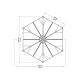 Pavillon Monaco aus Aluminium und Polycarbonat 450x390cm - CANOPIA by Palram