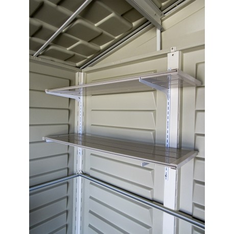 Regal für Duramax Gartenhäuser aus PVC