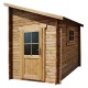 Gartenhaus 200x298cm PLUS aus Massivholz 28mm vorbehandelt in Braun Gardy Shelter