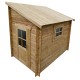 Gartenhaus 200x298cm PLUS aus Massivholz 28mm vorbehandelt in Braun Gardy Shelter