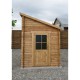 Gartenhaus 200x298cm PLUS aus Massivholz 28mm vorbehandelt in Braun Gardy Shelter