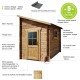 Gartenhaus 200x298cm PLUS aus Massivholz 28mm vorbehandelt in Braun Gardy Shelter