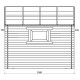 Gartenhaus 200x298cm PLUS aus Massivholz 28mm vorbehandelt in Braun Gardy Shelter