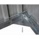 Gartenhaus aus Metall 340x319cm FIRST anthrazit + Verankerungskit X-METAL
