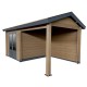 Gartenhaus aus WPC Altholz 9m² + 9m² Terrasse - Woodlife Garden