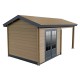 Gartenhaus aus WPC Altholz 9m² + 9m² Terrasse - Woodlife Garden