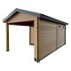 Gartenhaus aus WPC Altholz 9m² + 9m² Terrasse - Woodlife Garden