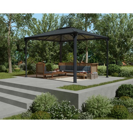 Pavillon Martinique 3600 aus Aluminium und Polycarbonat 360x296cm - CANOPIA by Palram