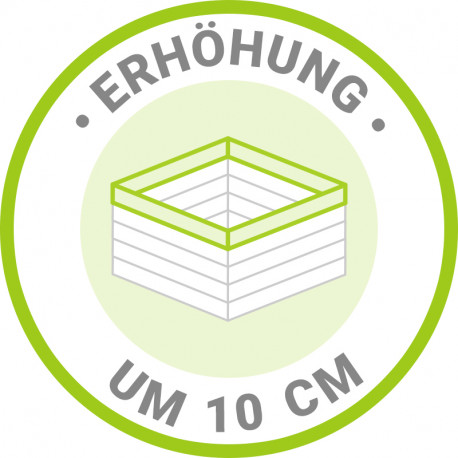 Erhöhung um zusätzliche 10cm für 12m² Gartenhaus 40mm behandeltes braunes Holz - Gardy Shelter