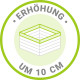 Erhöhung um zusätzliche 10cm für 16m² Gartenhaus 40mm naturbelassen - Gardy Shelter