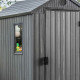 Gartenhaus aus Kunststoff in grauer Altholzoptik 2,3m² Darwin 46 + Fußboden - Keter