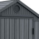 Gartenhaus aus Kunststoff in grauer Altholzoptik 2,3m² Darwin 46 + Fußboden - Keter