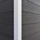 Gartenhaus aus WPC 28 mm, anthrazit, 213x207cm PREMIUM Pultdach - Woodlife Garden