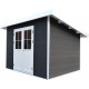 Gartenhaus aus WPC 28 mm, anthrazit, 213x207cm PREMIUM Pultdach - Woodlife Garden