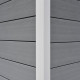 Gartenhaus aus WPC 28 mm, hellgrau, 213x207cm PREMIUM Pultdach - Woodlife Garden